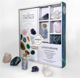 Le petit guide des cristaux. S'initier aux pouvoirs des pierres. Contient 1 flacon d'agates bleues,