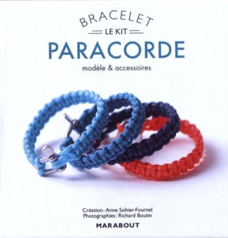Bracelet paracorde. Modèle, technique et accessoire. Avec 2,60 m de paracorde, 1 manille