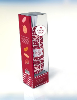 Chauss'isson. Coffret avec 1 paire de chaussettes taille unique 1 livre des meilleures recettes de