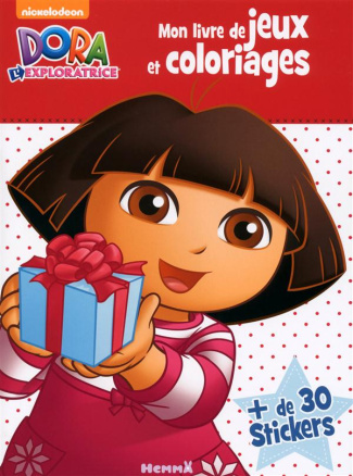 Dora l'exploratrice. Mon livre de jeux et coloriages   stickers