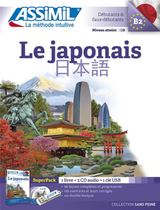 Superpack Le japonais. Contient 1 clé USB, avec 5 CD audio