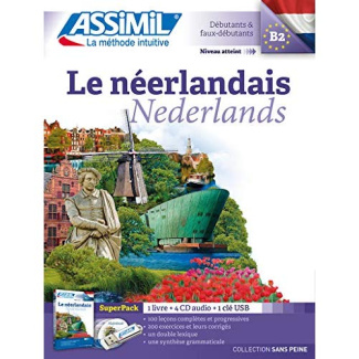 Superpack le néerlandais. Contient : 1 livre, 1 clé USB, avec 4 CD audio