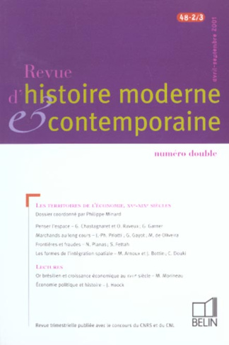 Revue d'histoire moderne et contemporaine Tome 48 N° 2/3, Avril-septembre 2001 : Les territoires de