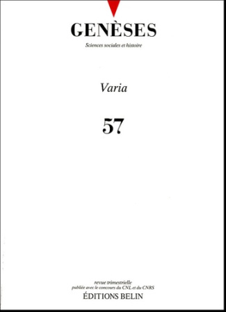 Genèses N° 57 : Varia