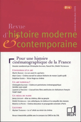 Revue d'histoire moderne et contemporaine/514/Pour une histoire cinématographique de la France