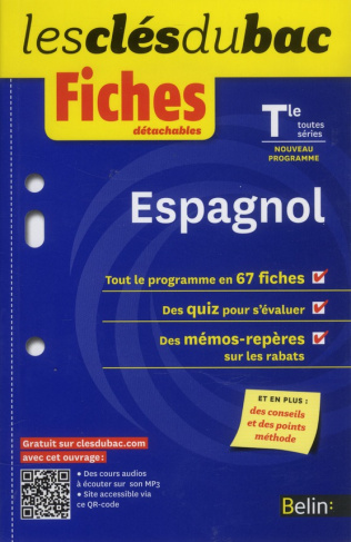 Espagnol Tle toutes séries. Fiches détachables