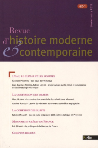 Revue d'histoire moderne et contemporaine/6212015/Revue d'histoire moderne et contemporaine Tome 621