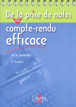 PRISE DE NOTE AU COMPTE RENDU EFFICAC
