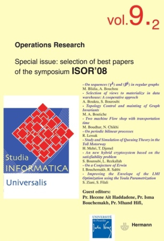 Studia Informatica Universalis n°9-2. Operations research. Special issue : selection of best papers