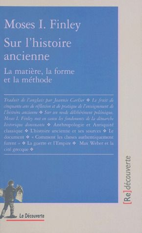 Sur l'histoire ancienne. La matière, la forme et la méthode
