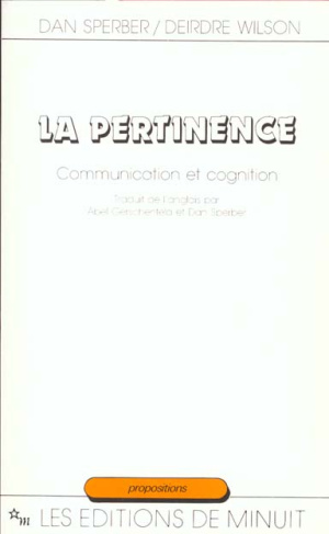 La Pertinence. Communication et cognition