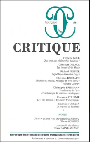 Critique N° 684 Mai 2004