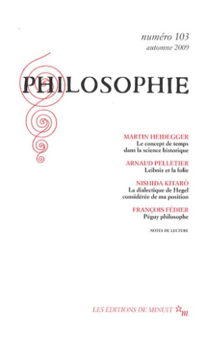 Philosophie N° 103, Automne 2009