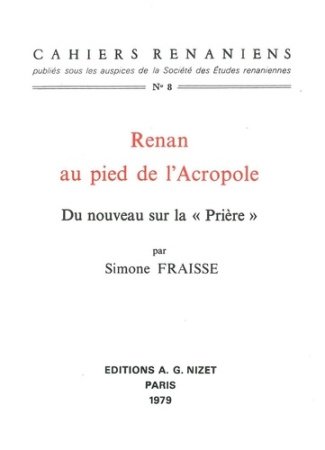 Renan au pied de l'Acropole. Du nouveau sur la "Prière"