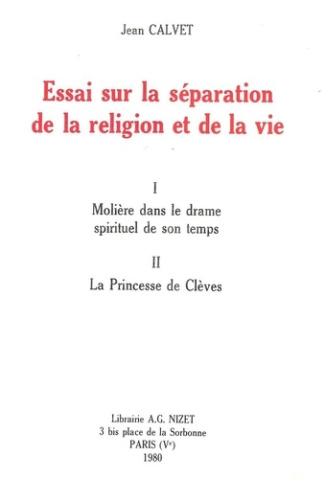 Essai sur la séparation de la religion et de la vie. I. Molière dans le drame spirituel de son temps