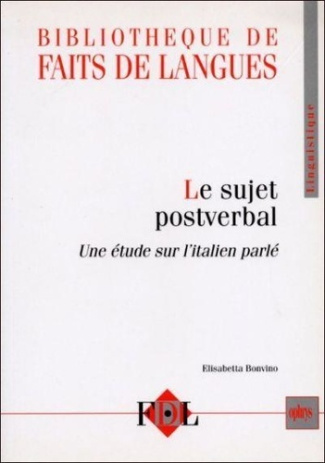 Le sujet postverbal : une étude sur l'italien parlé