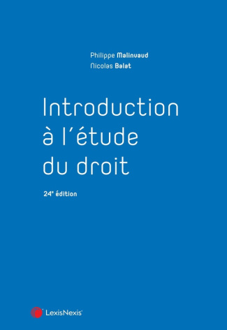 Introduction à l'étude du droit. 24e édition