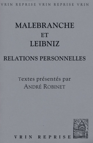 MALEBRANCHE ET LEIBNIZ RELATIONS PERSONNELLES