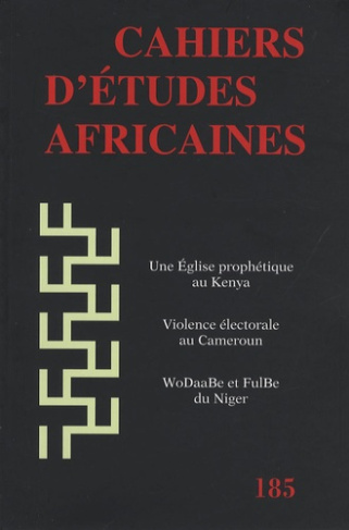 Cahiers d'études africaines N° 185