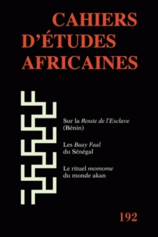 Cahiers d'études africaines N° 192