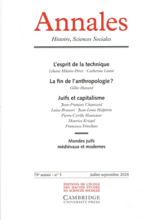 Annales Histoire, Sciences Sociales N° 3, juillet-septembre 2024