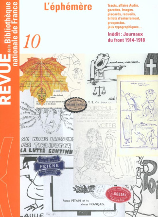 Revue de la Bibliothèque nationale de France N° 10/2002 : L'éphémère