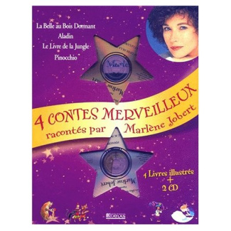 4 contes merveilleux coffret 4 volumes avec 2 CD : La belle au bois dormant. Aladin. Le livre de la