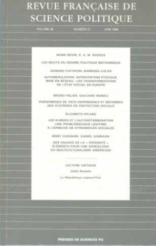 Revue française de science politique Volume 49 N° 3, Juin 1999