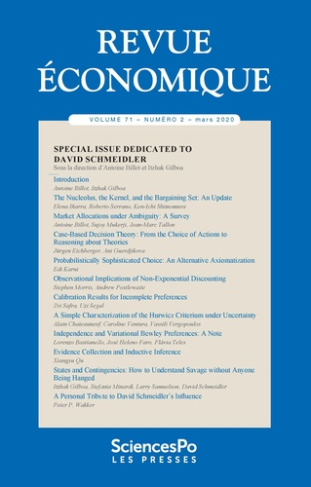 Revue économique Volume 71 N° 3, mai 2020 : Economie de la résolution des litiges