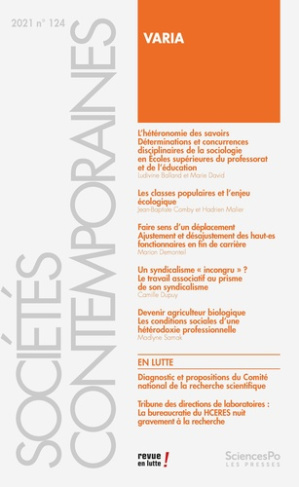 Sociétés contemporaines N° 124, 2021 : Varia