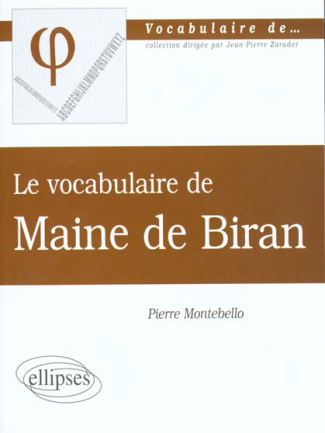 Le vocabulaire de Maine de Biran