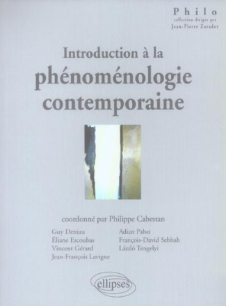 Introduction à la phénoménologie contemporaine