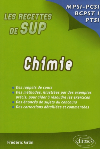 Chimie. MPSI/PCSI/PTSI/BCPST1