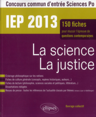 La science la justice IEP 2013