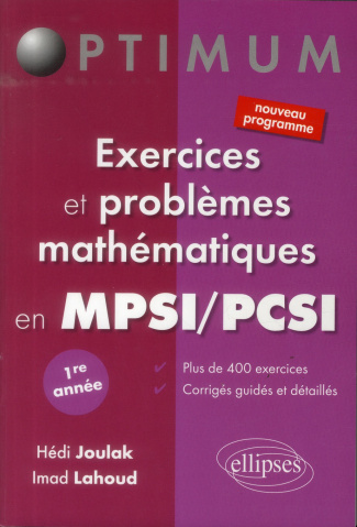 Exercices et problèmes mathématiques en MPSI/PCSI 1re année