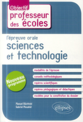 L'épreuve orale sciences et technologie