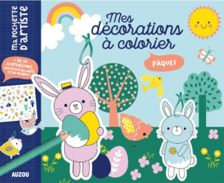 MES DECORATIONS DE PAQUES - A COLORIER