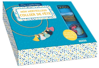 Mon merveilleux collier de fête. Avec 5 pompons, 4 grelots, 1 chaîne boules, des anneaux de raccord