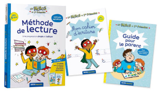 Méthode de lecture Les héros de 1re primaire. Pack en 3 volumes : avec Mon cahier d'écriture et Guid