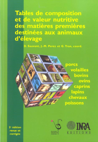 TABLES DE COMPOSITION ET DE VALEUR NUTRITIVE DES MATIERES PREMIERES DESTINEES AUX ANIMAUX D'ELEVAGE.