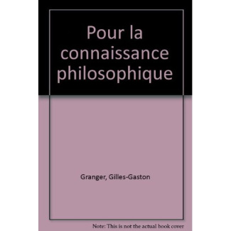 POUR LA CONNAISSANCE PHILOSOPHIQUE