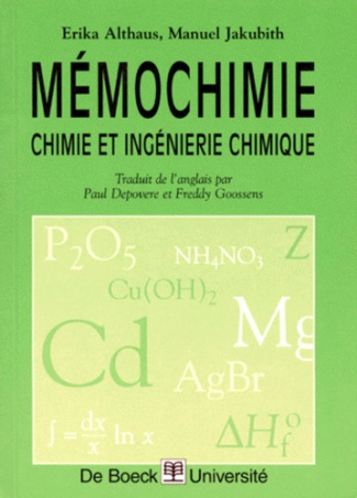 MEMOCHIMIE. Chimie et ingénierie chimique