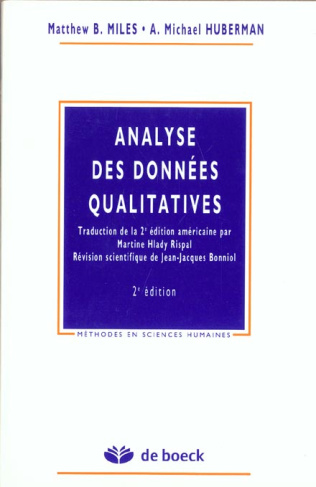Analyse des données qualitatives. 2e édition