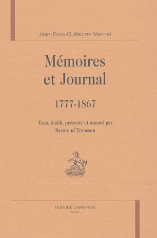 MEMOIRES ET JOURNAL. 1777-1867.