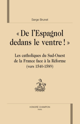 DE L'ESPAGNOL DEDANS LE VENTRE. LES CATHOLIQUES DU SUD-OUEST DE LA FRANCE FACE A LA REFORME