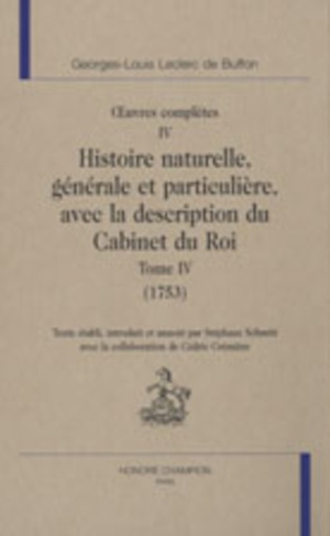 OEUVRES COMPLETES T4. HISTOIRE NATURELLE T4 (1753).