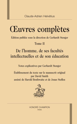 DE L'HOMME, DE SES FACULTES INTELLECTUELLES ET DE SON EDUCATION