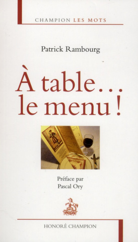 A table... le menu !