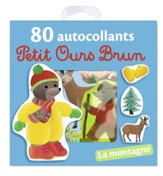 LA MONTAGNE - 80 AUTOCOLLANTS PETIT OURS BRUN