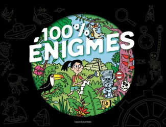 100 % énigmes. Plus de 70 énigmes et jeux + 1 escape game géant, en bonus une loupe magique et un fe